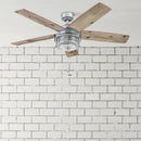 52 Inch Indoor Outdoor Ceiling Fan LED Light Dual Mount