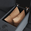 L-shaped 4-seater 105.5''*66.5'' corduroy sofa, large storage armrests with center console, USB charging, left and right seats can be switched, 2 packages of 130