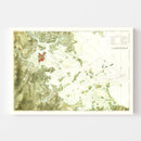 Vintage Boston Harbor Map 1775