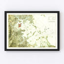 Vintage Boston Harbor Map 1775