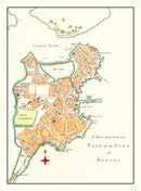 Vintage Map of Boston, Massachusetts 1775