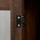 Coffee Bar Cabinet, Kitchen Storage Cabinet, Modern Farmhouse Buffet Sideboard and Adjustable Shelf, Barn Door Accent Cabinet for Kitchen, Dining Room, L38''*W15.35'*H35' Espresso