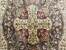 Indo Persian Rug 6x9, Wool Handmade Vintage Rug, Floral Cross Pattern
