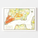 Vintage Map of New York City, New York 1776