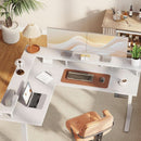 Electric L Shaped Standing Desk 59 Inch With Power Outlets