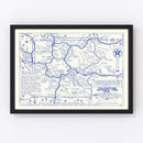 Vintage Yellowstone National Park Map 1930