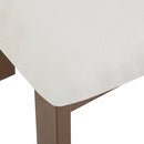 Mid-Century Modern 7-Piece Dining Set with Upholstered Armless Dining Chairs and Natural Wood Table