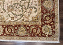 Pakistani Rug 9x12, Floral Allover Peshawar Carpet, Chobi, Beige and Rust Red, Traditional