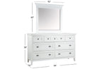 Heron Cove - Landscape Mirror - Chalk White