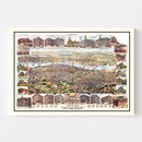 Vintage Map of Portland, Oregon 1890