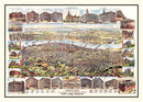 Vintage Map of Portland, Oregon 1890
