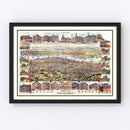 Vintage Map of Portland, Oregon 1890