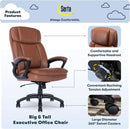 Fairbanks Big And Tall High Back Cognac Office Chair