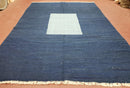 Large Turkish Kilim Rug, 6x9 - 7x10 Rug, Flatweave Carpets, Blue Rug, Abstract Rug, Playroom Rug, Rug for Nursery Room, Boho Rug, Wool