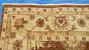 Indo Persian Rug 10x14, Mahal Sultanabad Oriental Carpet, Burnt Orange & Beige, Handmade Wool Area Rug