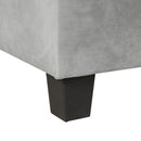Modern Sectional Sofa with Storage Ottoman, L-Shape Couch with 2 Pillows and Cup Holders, Gray Velvet, 105 inch