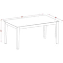 7 Piece Dining Table Set With 6 Chairs Wood Finish