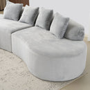 Modern Curved Sofa With Pillows