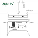 Dual Outlet Copper Garbage Disposal Kitchen Air Switch Kit