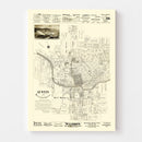 Vintage Map of Austin, Texas 1891
