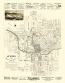 Vintage Map of Austin, Texas 1891