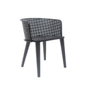 Milan Outdoor Dining Chair Set of 2 Black Iron Elegant Design 22.25' x 21.50' x 28.25'