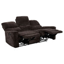 Navarro 2-piece Upholstered Reclining Sofa Set Dark Brown