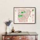 Vintage Map of Arkansas 1919