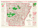 Vintage Map of Arkansas 1919