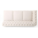 Comfy Large Sectional Sofa with Wooden Legs, Retro Style for Living Room