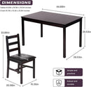 Brown Premium Five Piece Dining Table Set Apartment