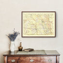 Vintage Map of North Dakota 1901