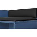 Modern Shoe Storage Bench with Hidden Storage and Upholstered Cushions for Bedside, Living Room and Entryway (Navy)