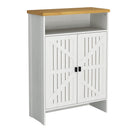 Modern Minimalist MDF Shoe Cabinet with Sliding Door Design - White