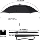 72 Inch Windproof Golf Umbrella Auto Open Double Canopy