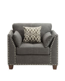 Laurissa - Chair With 3 Pillows - Light Gray