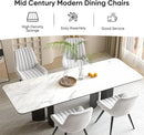White Upholstered Dining Chairs With Thick Cushions