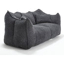 Soft beanbag chair with high resilience foam core for two people. The comfortable square recliner sofa is ideal for family members and friends engaged in games, reading, watching TV