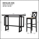 Bar Table, Extra Long Entryway Table for Entryway, Hallway, Living Room, Foyer, Corridor, Rectangular Wood High Top Kitchen Dining Table, Black