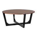 ACACIA SOLID WOOD COFFEE TABLE,BROWN & BLACK COLOR