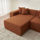 Modular Sectional Couch, Lambswool Fabric Modern L-Shape Sectional Sofa with Chaise Lounge, Living Room Upholstered 5-seater Corner Sofa Couch for Bedrooms, Apartment