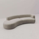 Light Coffee Curved Sectional Sofa For Living Room