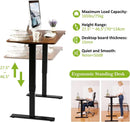 Electric Standing Desk 55 x 24 In With Charging Station