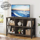 6 Cube Storage Organizer Bookcase Walnut Brown Living Room
