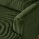 Modern Modular Sectional couch,6 Seaters Sleeper Sofa Upholstered Corduroy Free Combination Sofa(Green)
