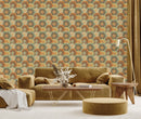 Indian Orange Pattern Wallpaper