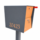 UpTown Box Locking Package Dropbox in TEXTURED GRAY METALLIC - Modern Mailbox