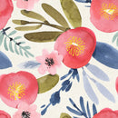 Voguish Water Colored Flowers Wallpaper Tasteful