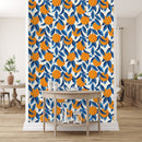 Oranges with Blue Leaves Wallpaper