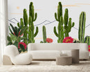 Red Cactus Flowers Wallpaper